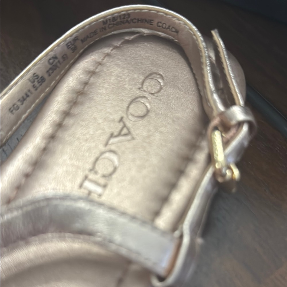 Coach Metallic Gold Sandals - Picture 3 of 6